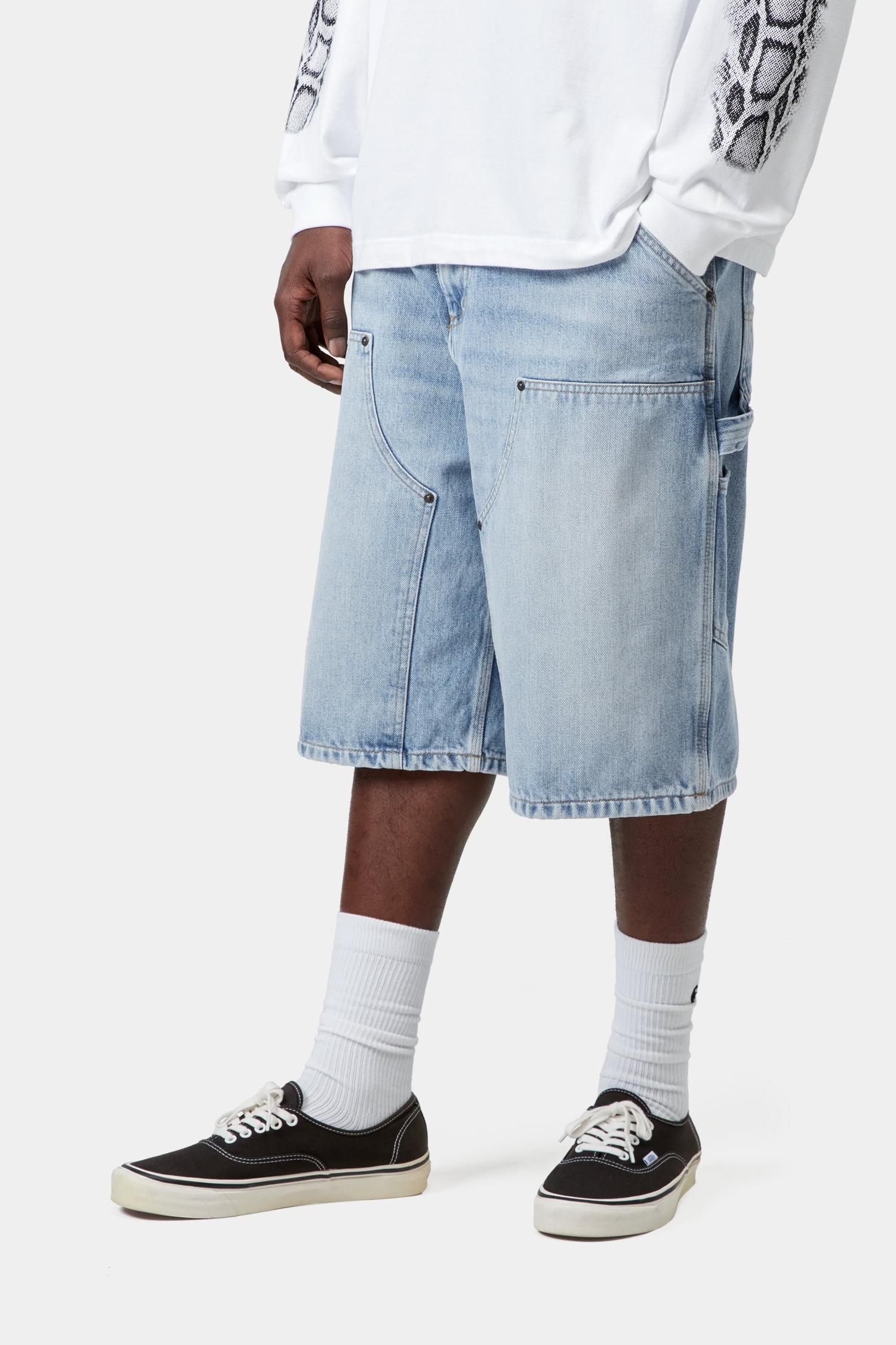 OG Double Knee Short Blue (Heavy Worn Bleached)