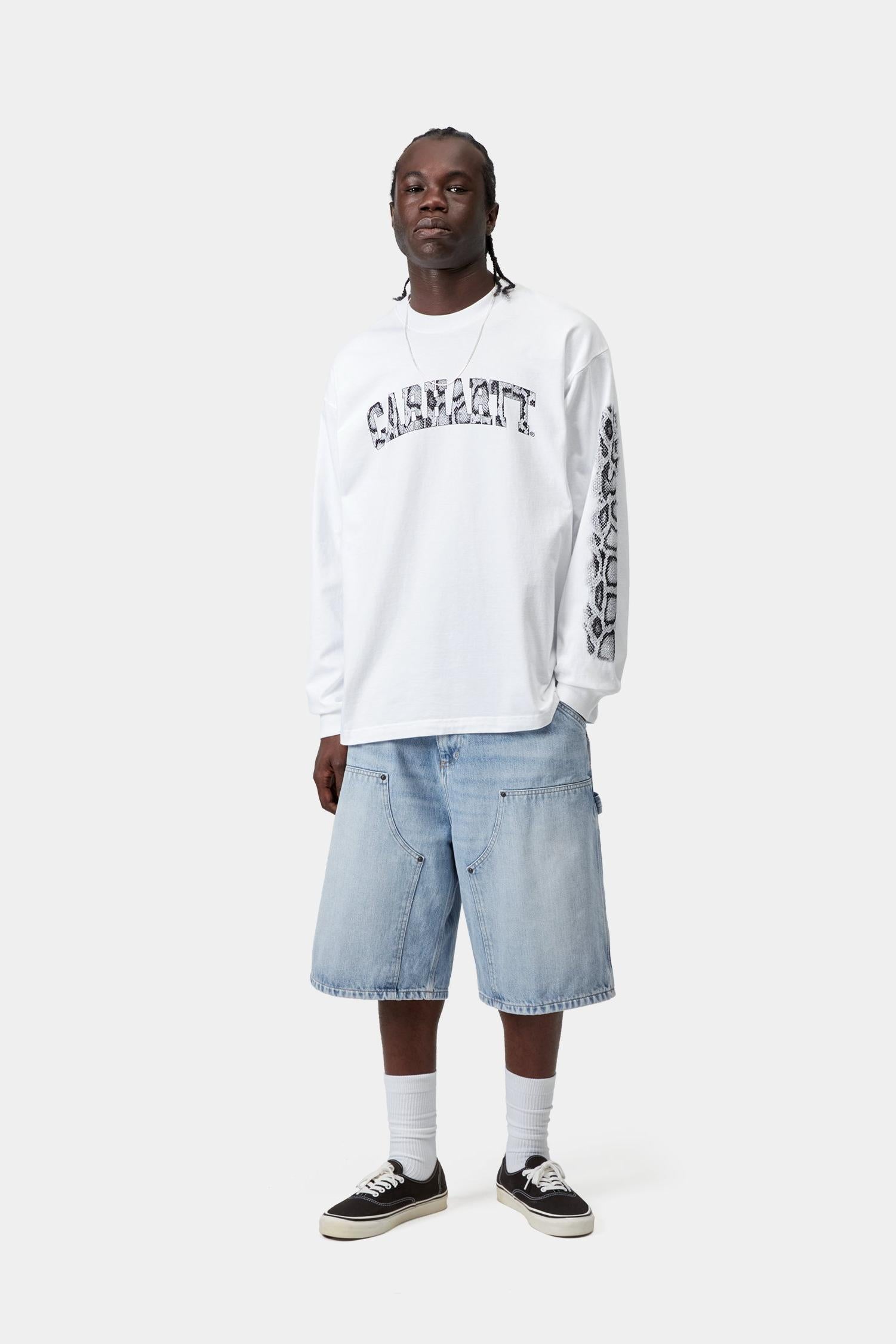 OG Double Knee Short Blue (Heavy Worn Bleached)