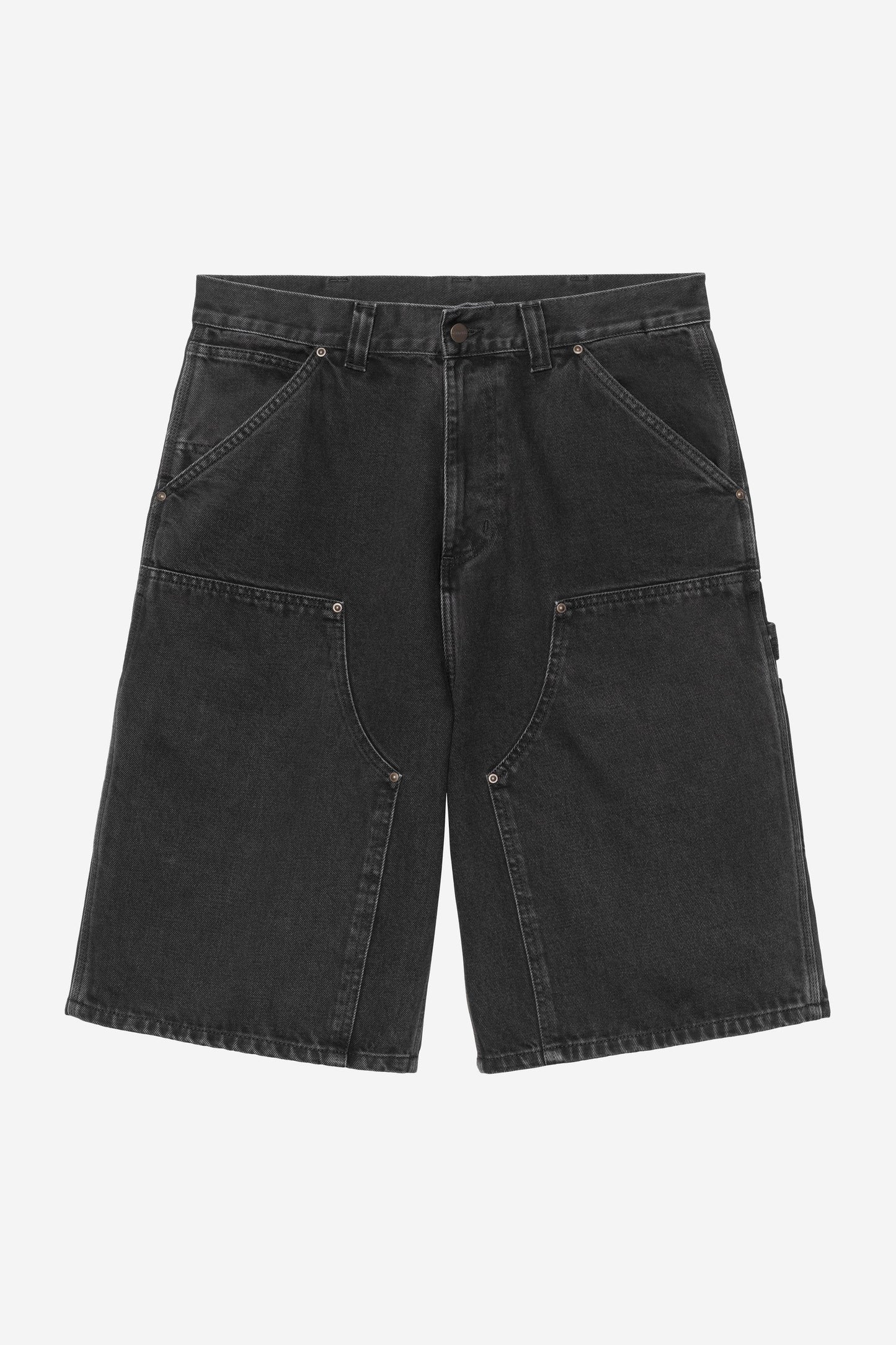 OG Double Knee Short Black (Stone Washed)
