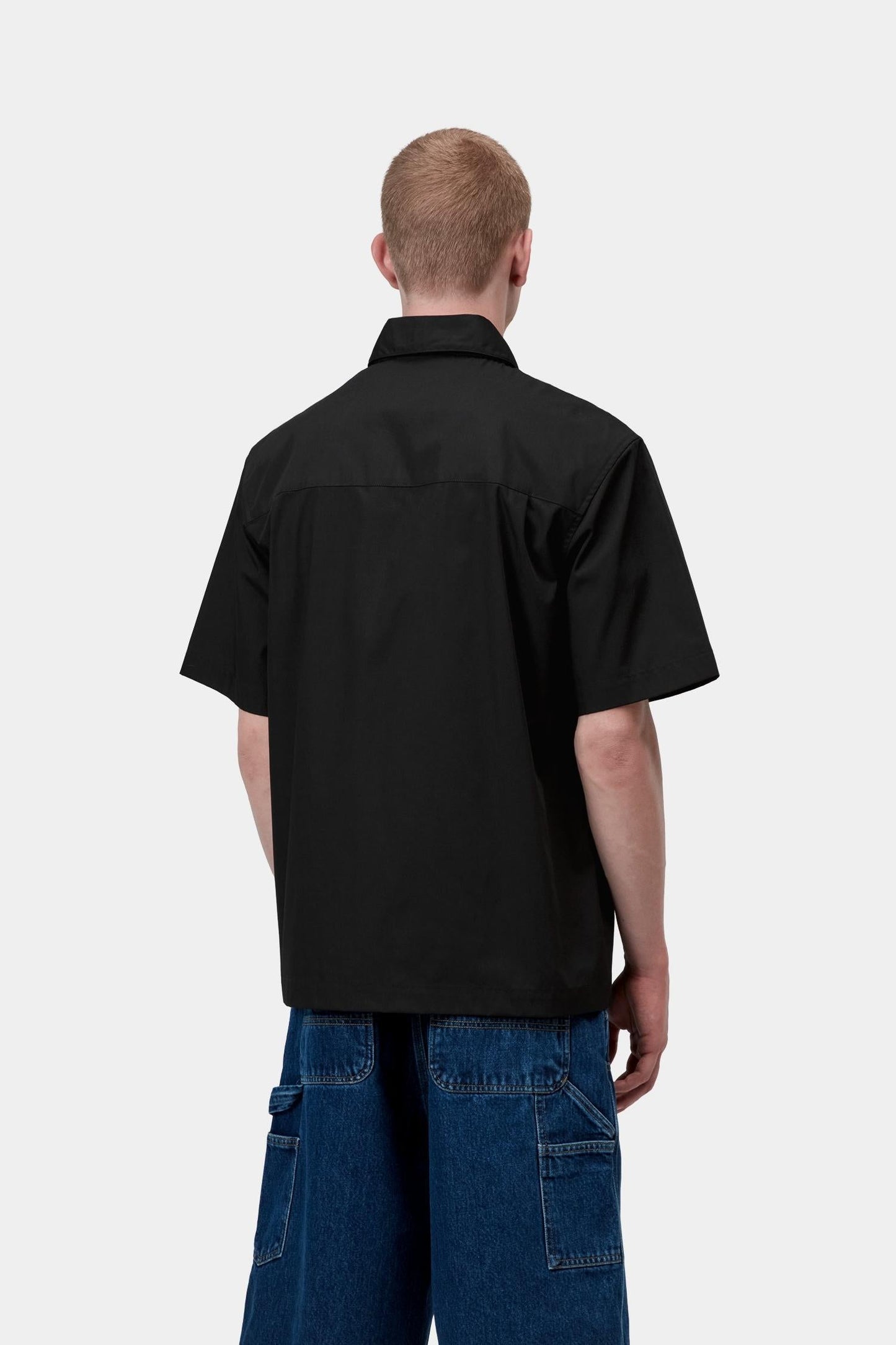Short Sleeve Postal Zip Shirt Black / Wax