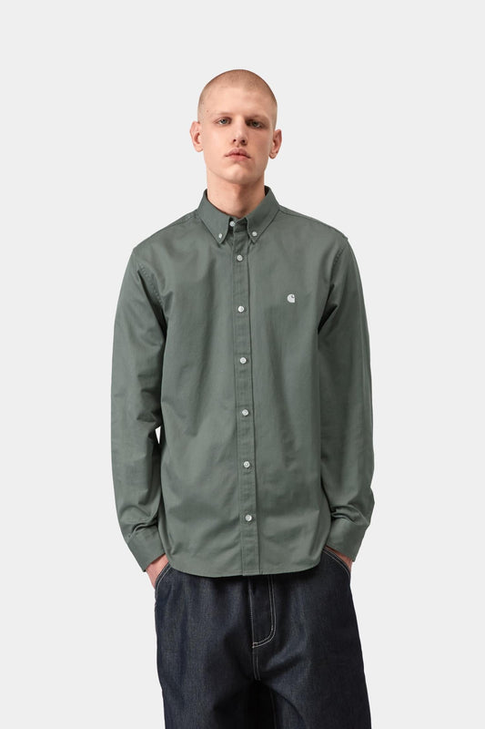 Madison Shirt Velvet Green / White