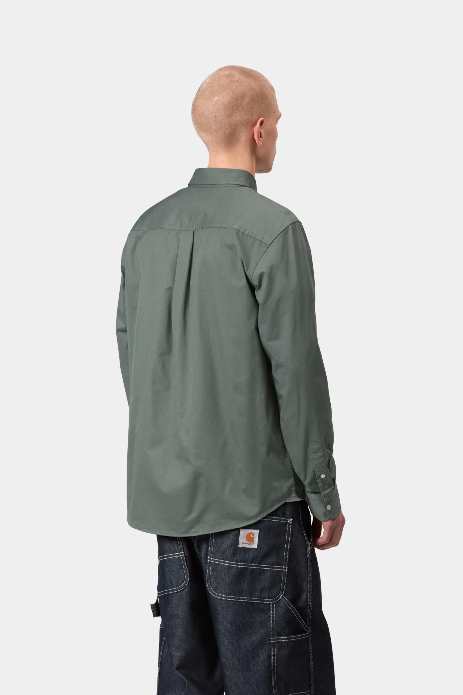 Madison Shirt Velvet Green / White