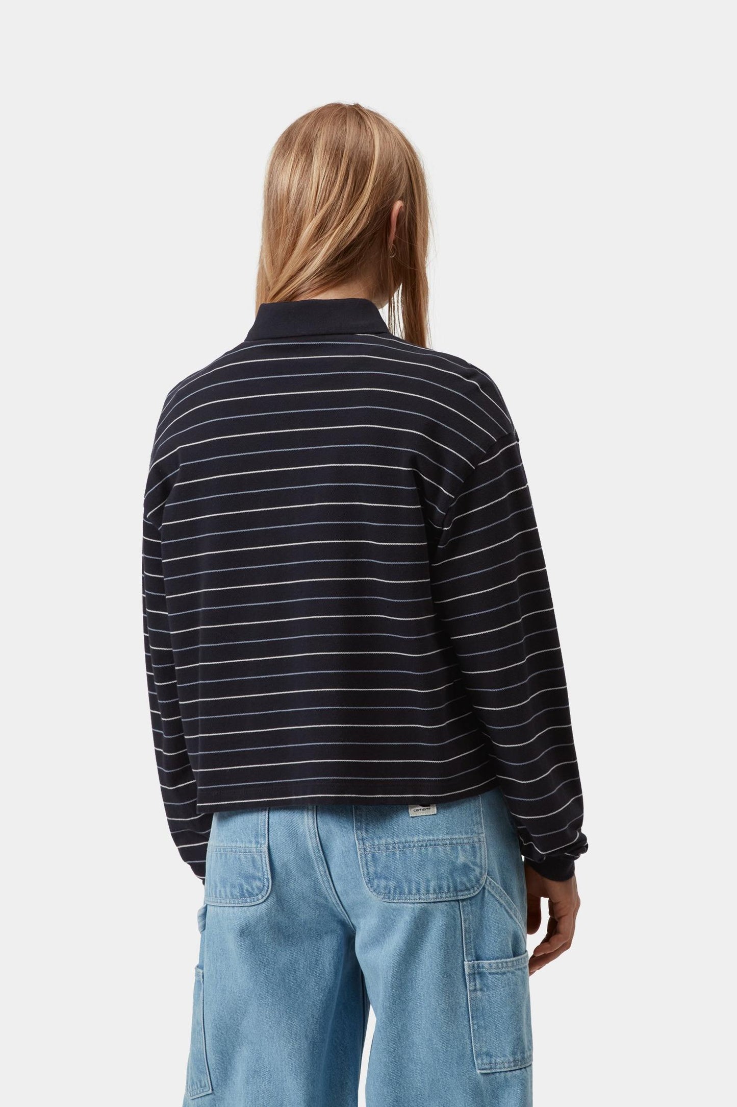 Mabel Stripe Polo Dark Navy
