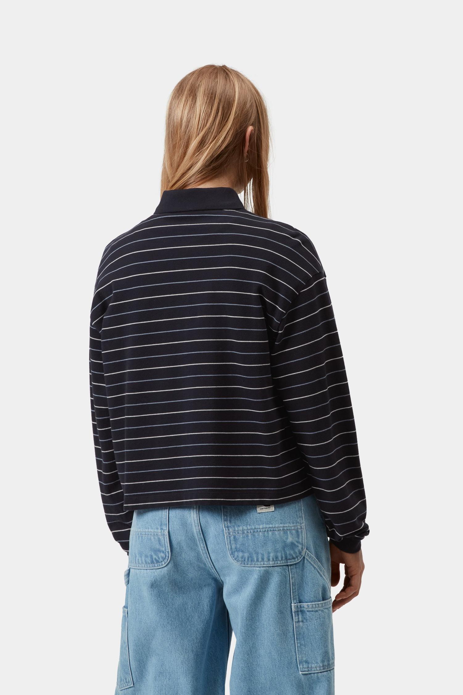 Mabel Stripe Polo Dark Navy