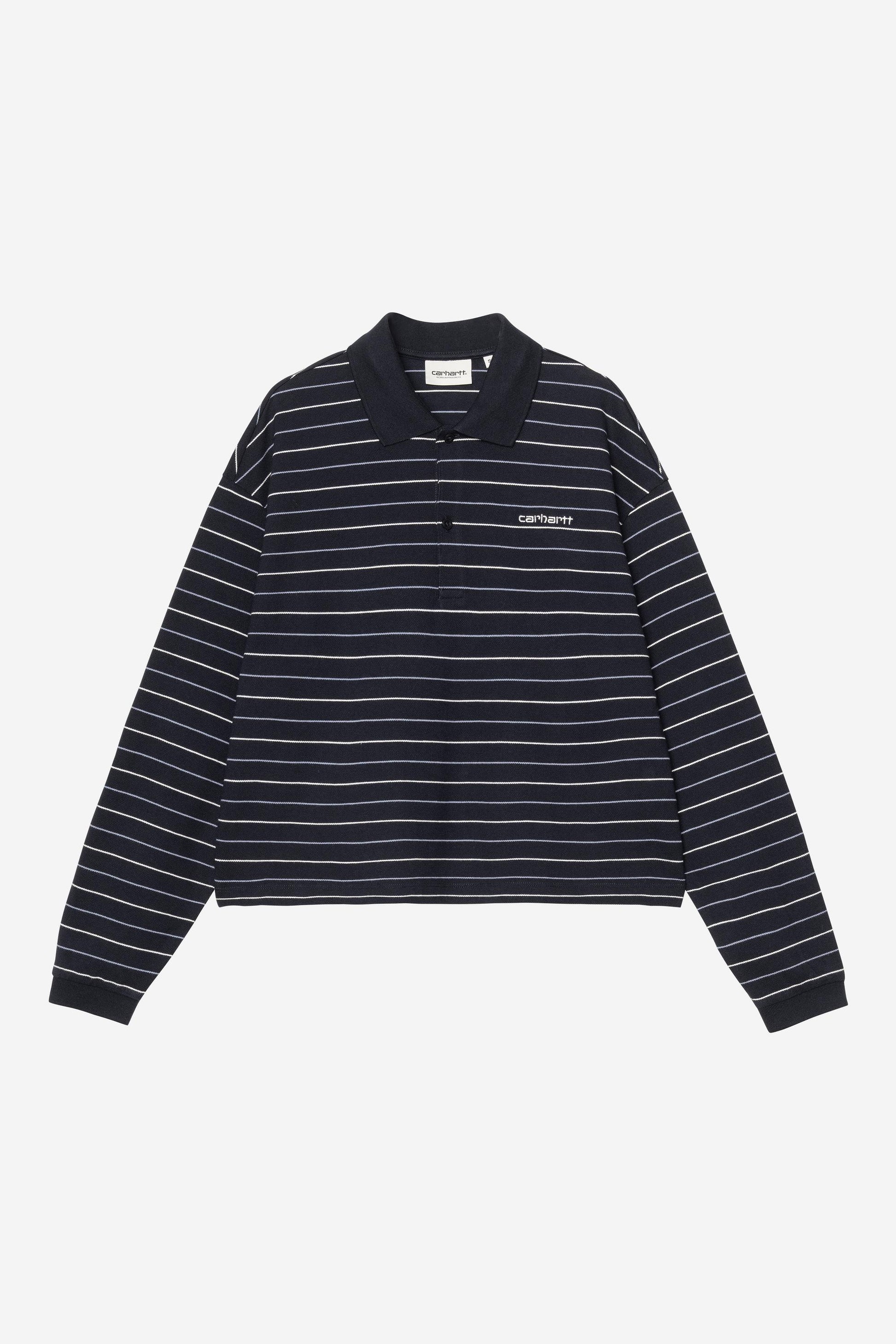 Mabel Stripe Polo Dark Navy